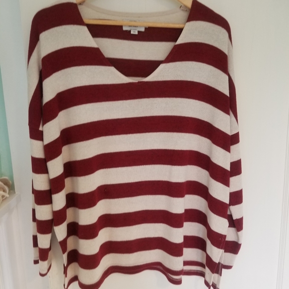 Women's Striped Pullover Top - Picture 3 of 3
